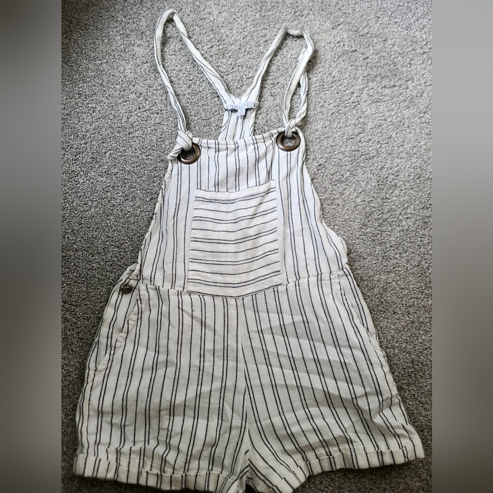 Patrons of Peace Striped Jumpsuit in White and Black